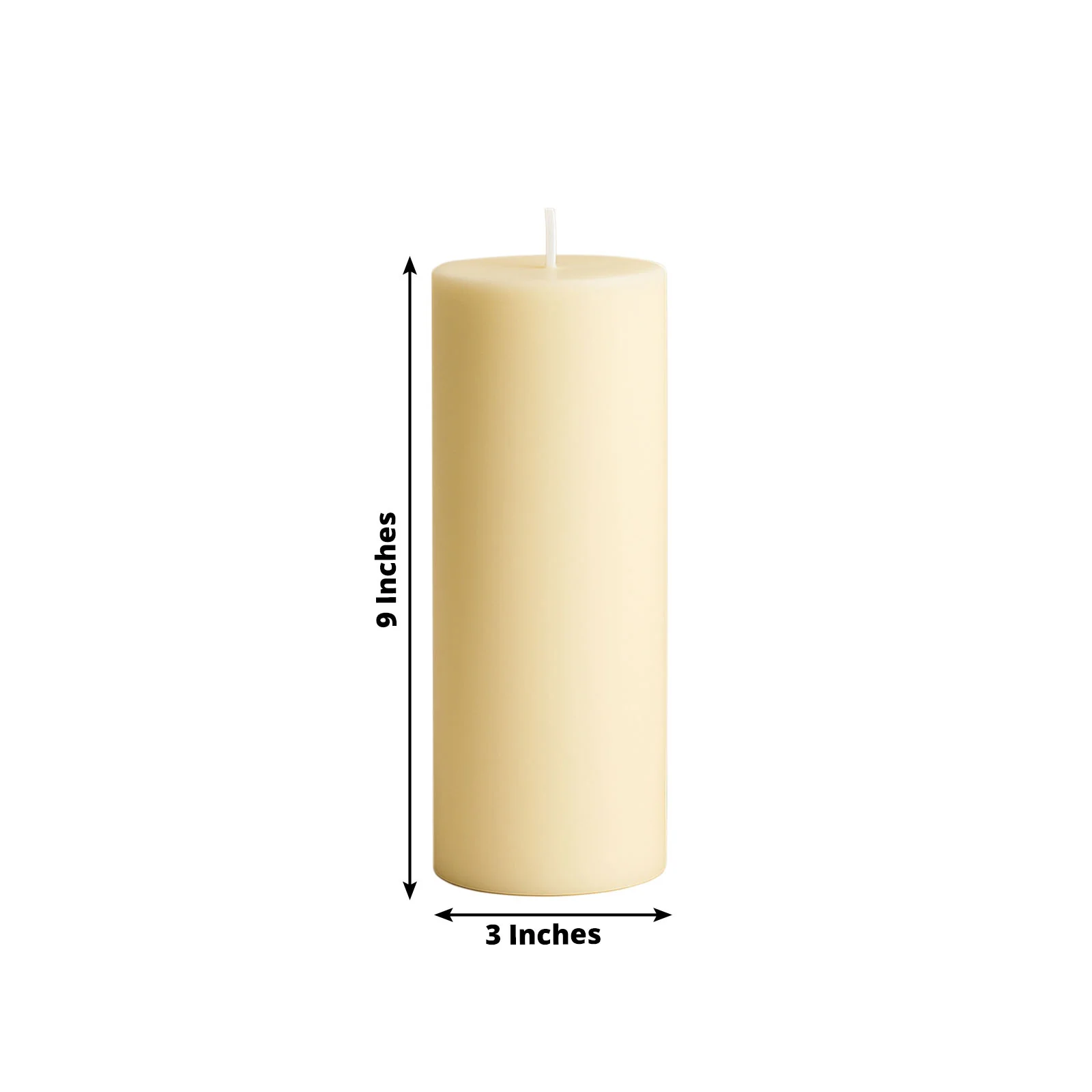 6-Pack Unscented Pillar Candles – Dripless 3"x9" Ivory Paraffin Wax with Smokeless Cotton Wicks, Clean & Long-Lasting 90-Hour Burn - Image 3