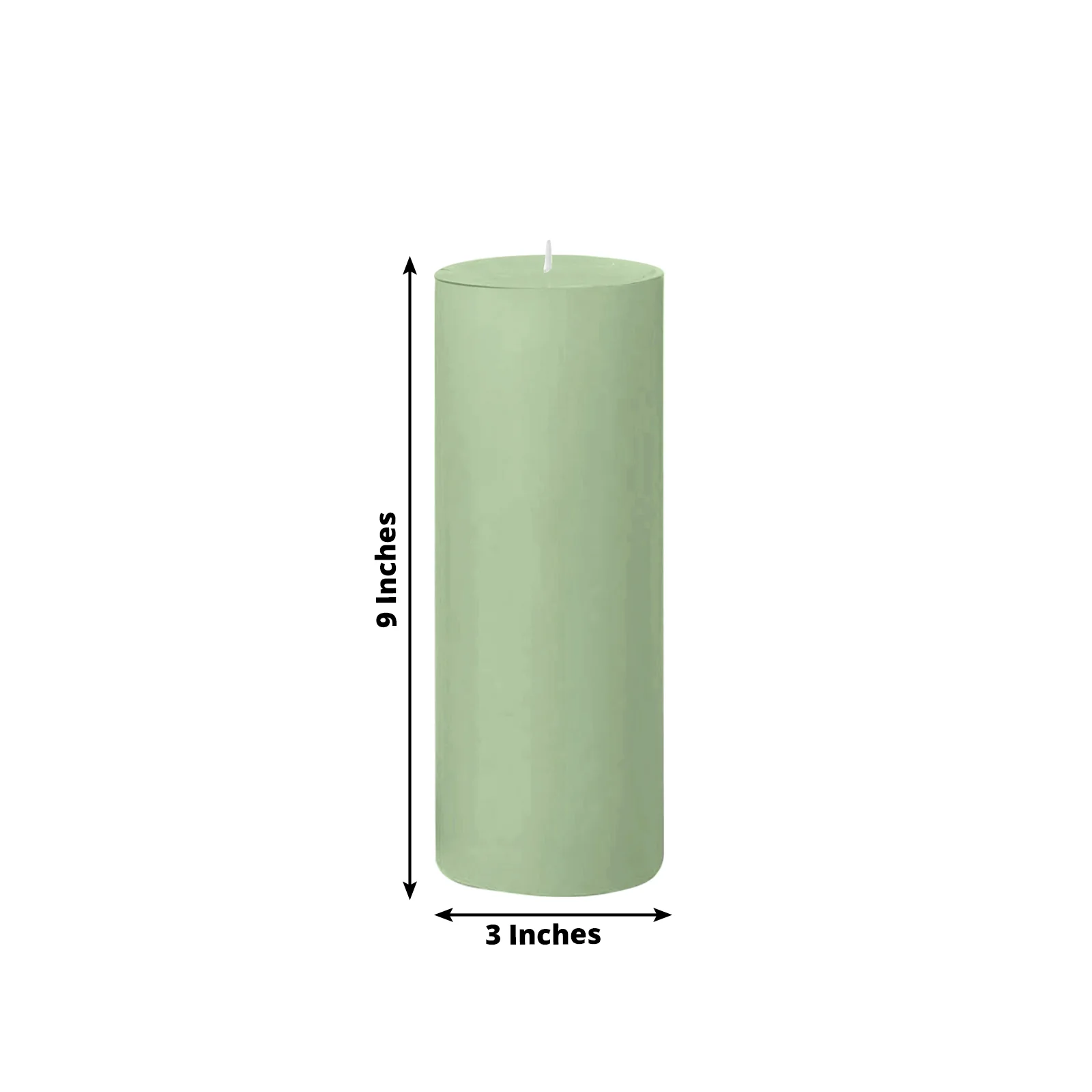 6-Pack Unscented Pillar Candles – Dripless 3"x9" Sage Green Paraffin Wax with Smokeless Cotton Wicks, Clean & Long-Lasting 90-Hour Burn - Image 3