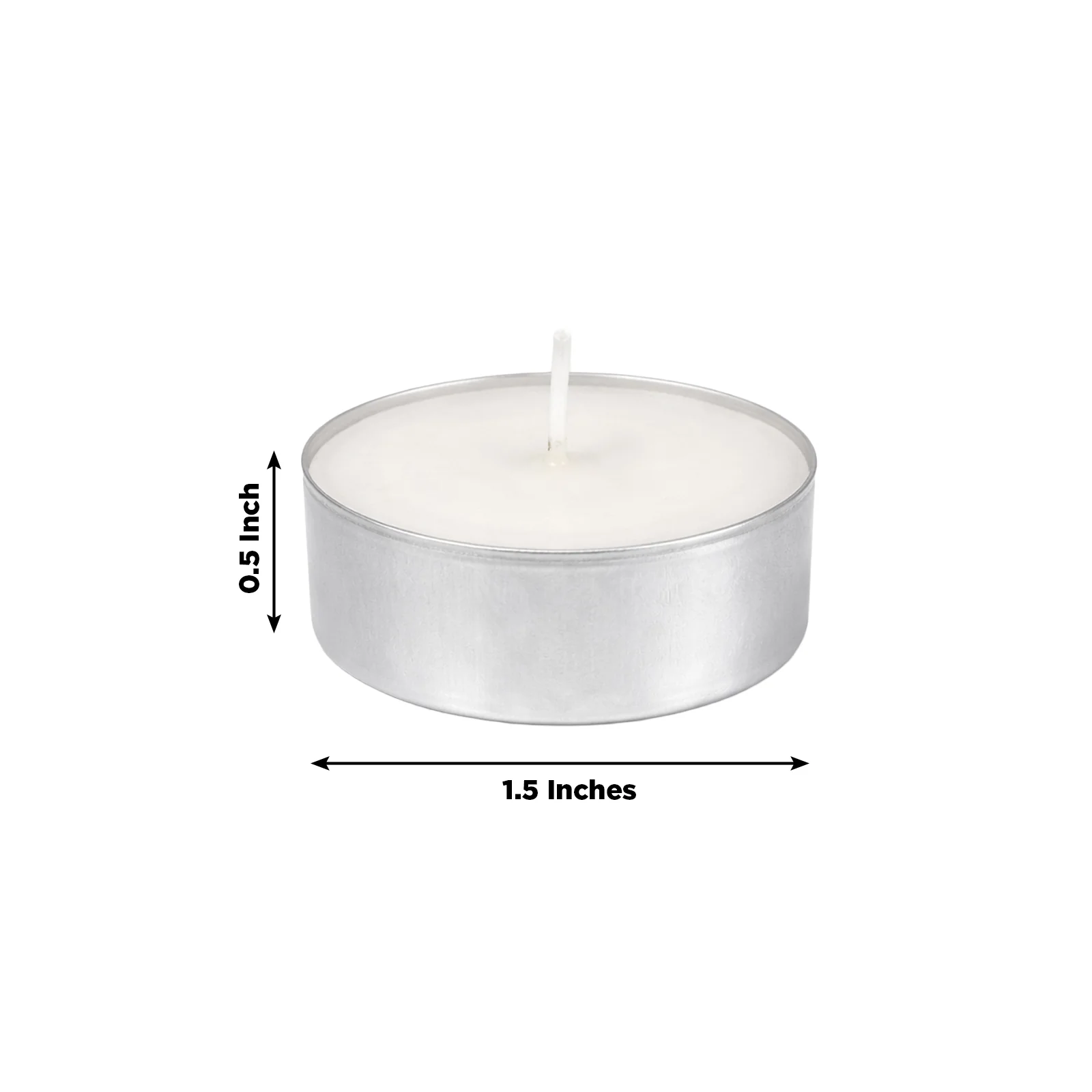125 Pack Unscented White Tealight Candles – 5 Hour Clean Burning, Smokeless Cotton Wick in Metal Cups - Image 3