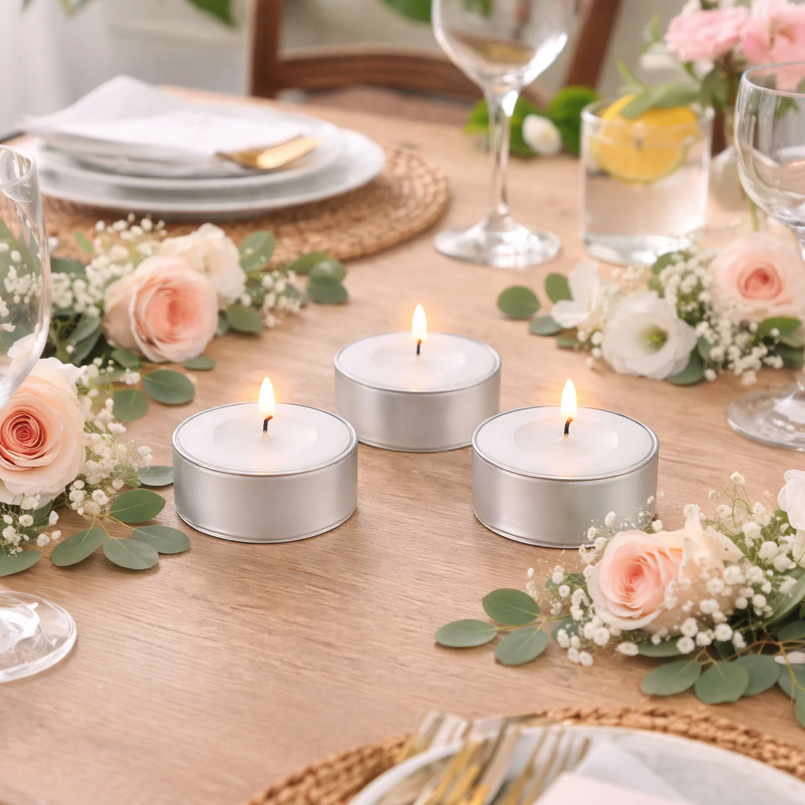 125 Pack Unscented White Tealight Candles – 5 Hour Clean Burning, Smokeless Cotton Wick in Metal Cups - Image 6