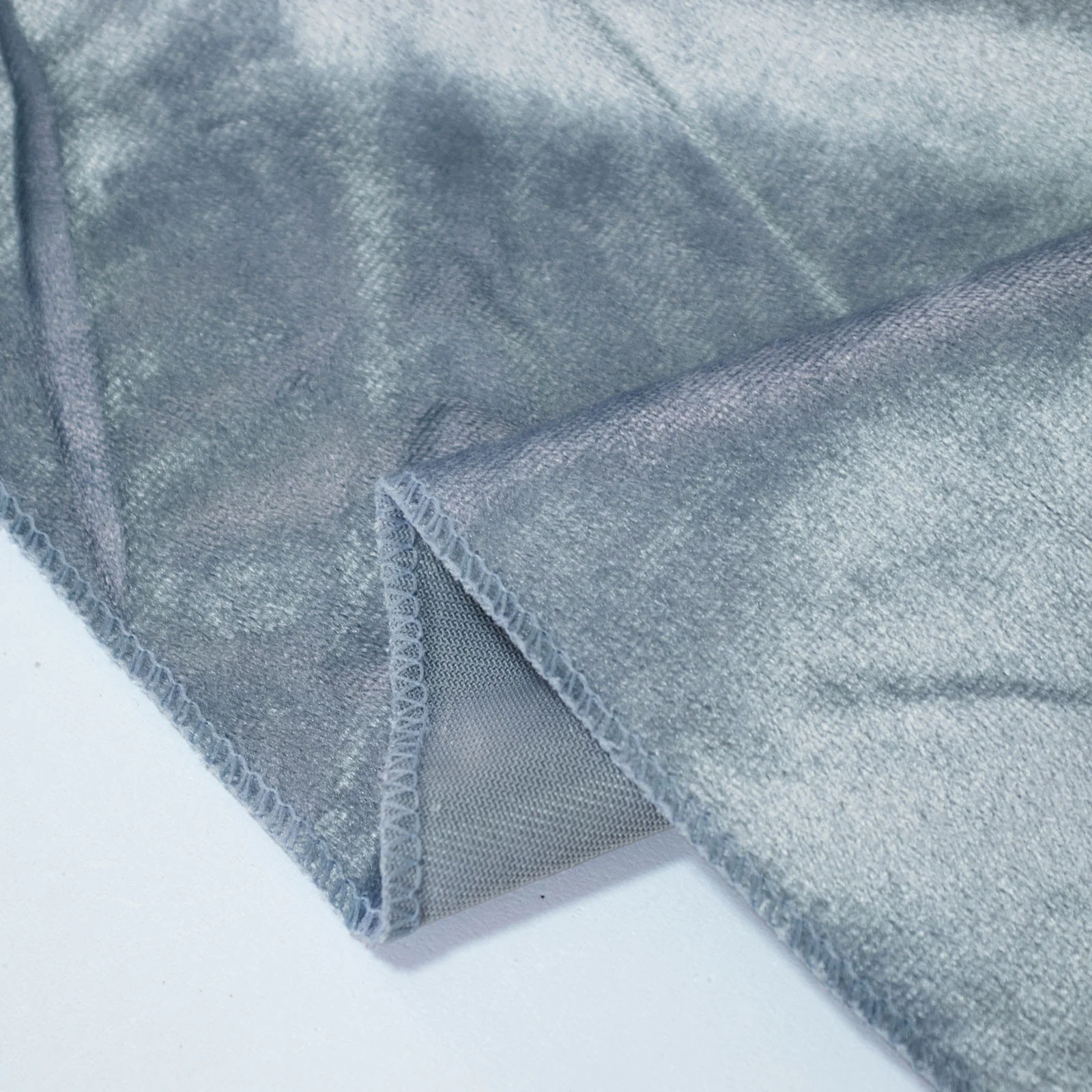 Premium Velvet Round Tablecloth 132" Dusty Blue - Soft & Reusable Table Cover - Image 4