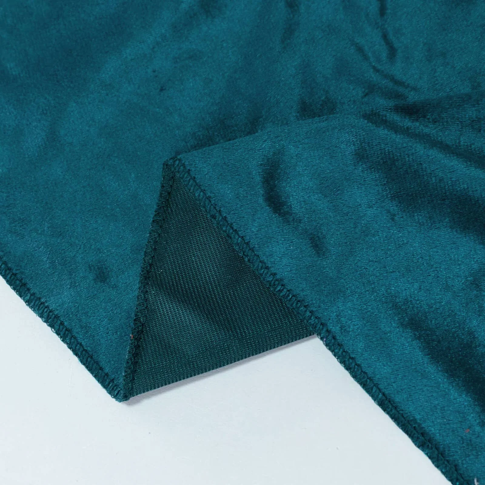 Premium Velvet Round Tablecloth 132" Peacock Teal - Soft & Reusable Table Cover - Image 4