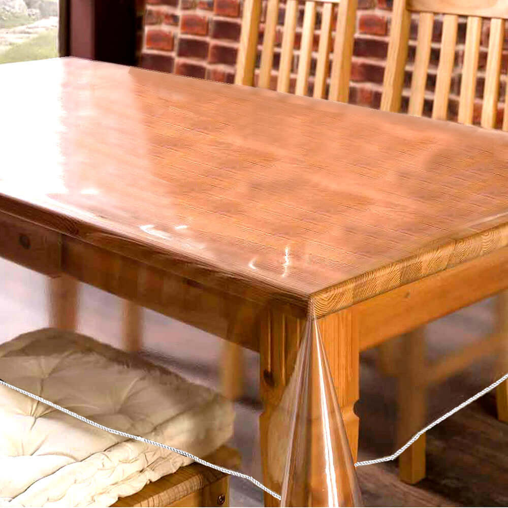 Vinyl Tablecloth 60"x90" Clear Eco-Friendly Rectangle - PVC Waterproof Cover 10 Mil Thick - Image 5