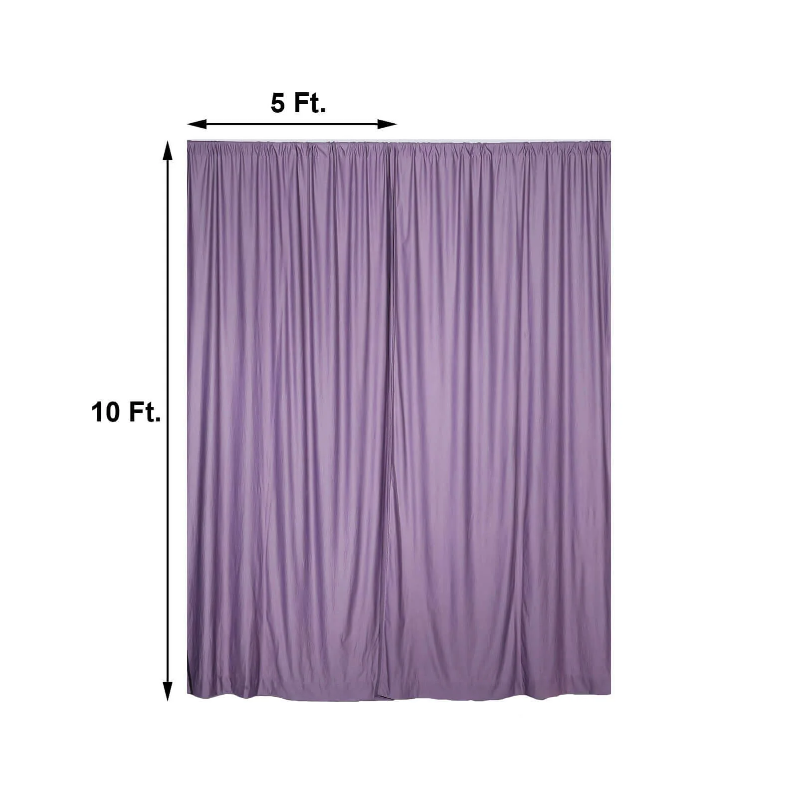 2 Pack 5ftx10ft Violet Amethyst Scuba Polyester Backdrop Drape Curtains, Durable Flame Resistant Event Divider Panels Wrinkle Free With Rod Pockets - Image 2