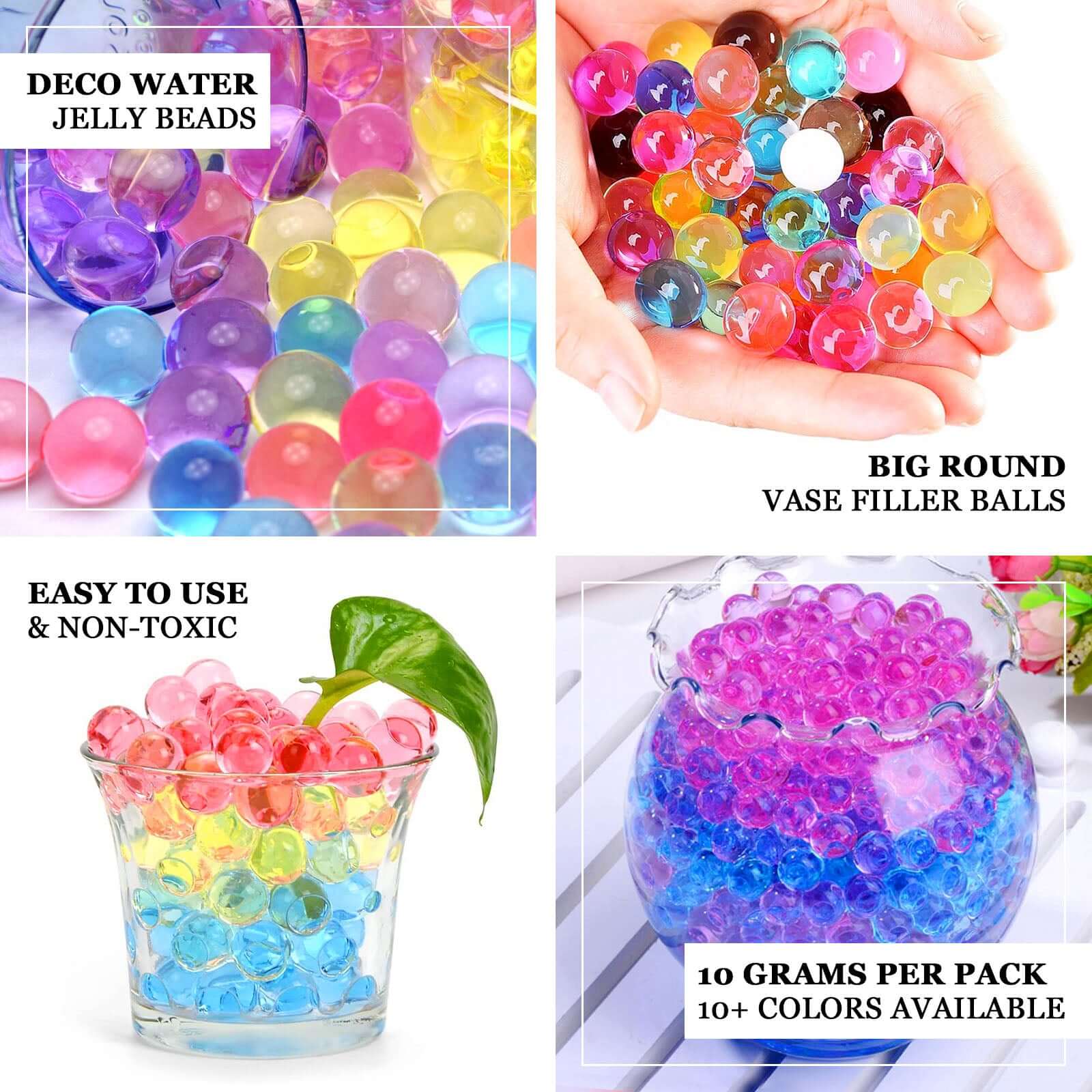 Water Gel Beads Vase Filler 10g Apple Green - Large Nontoxic Jelly Balls for Vase Candle Centerpiece Wedding & Home Decor - Image 3
