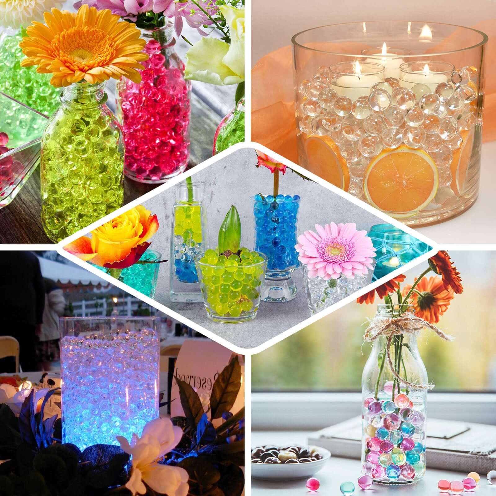 Water Gel Beads Vase Filler 10g Apple Green - Large Nontoxic Jelly Balls for Vase Candle Centerpiece Wedding & Home Decor - Image 4