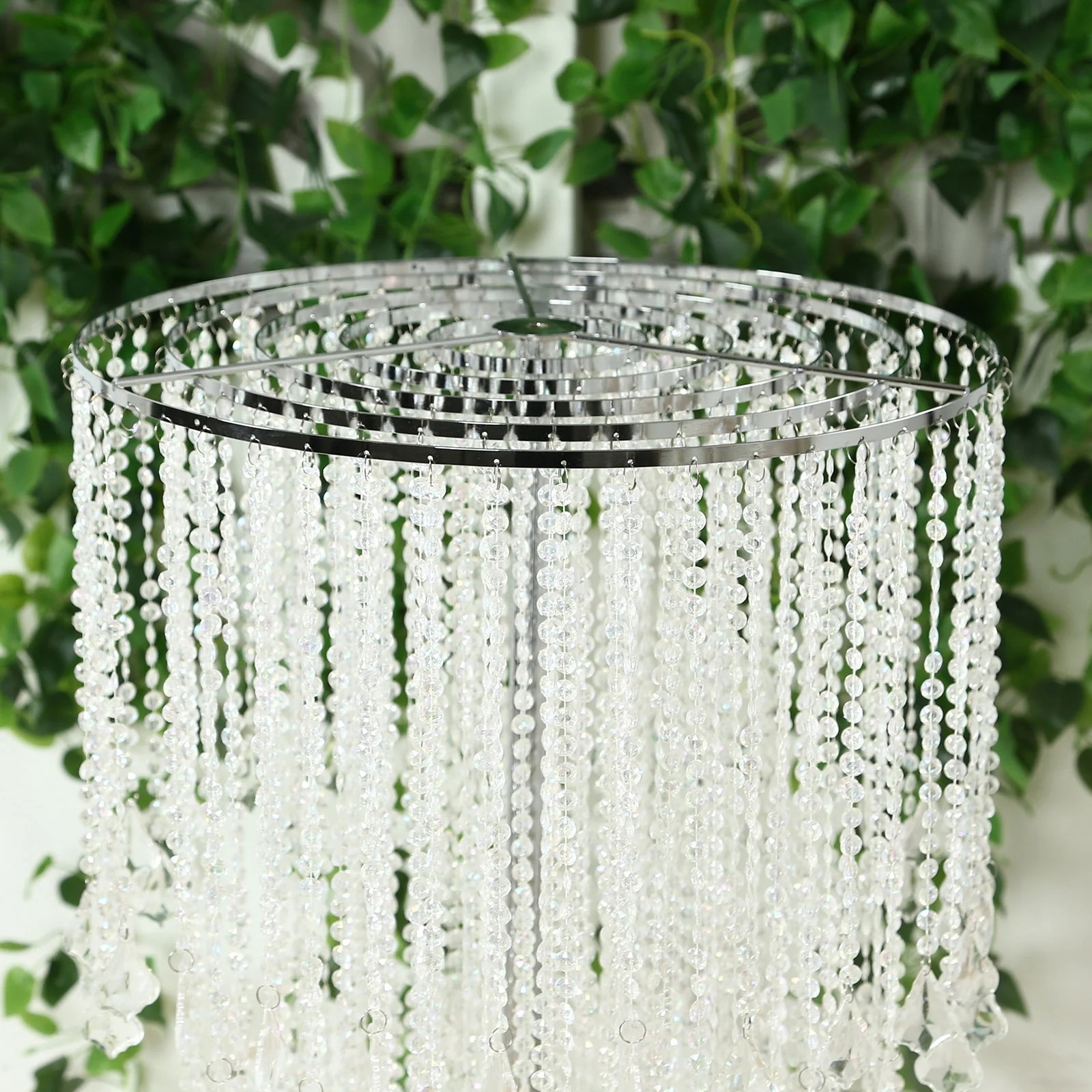 Waterfall Crystal Beaded Table Centerpiece – Cascading 4ft Chandelier Floral Stand for Weddings & Luxury Event Décor - Image 9