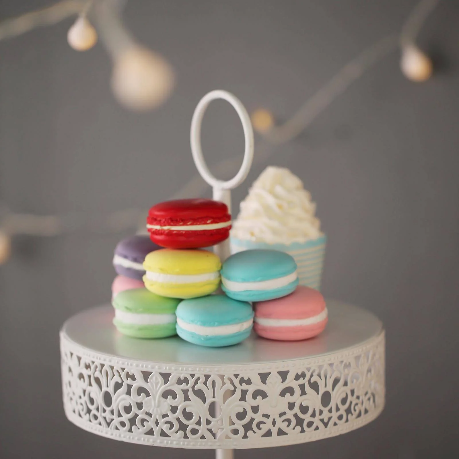 Metal Cupcake Stand 23" 3-Tier Reversible Design White - Dessert Holder and Serving Tray - Image 8