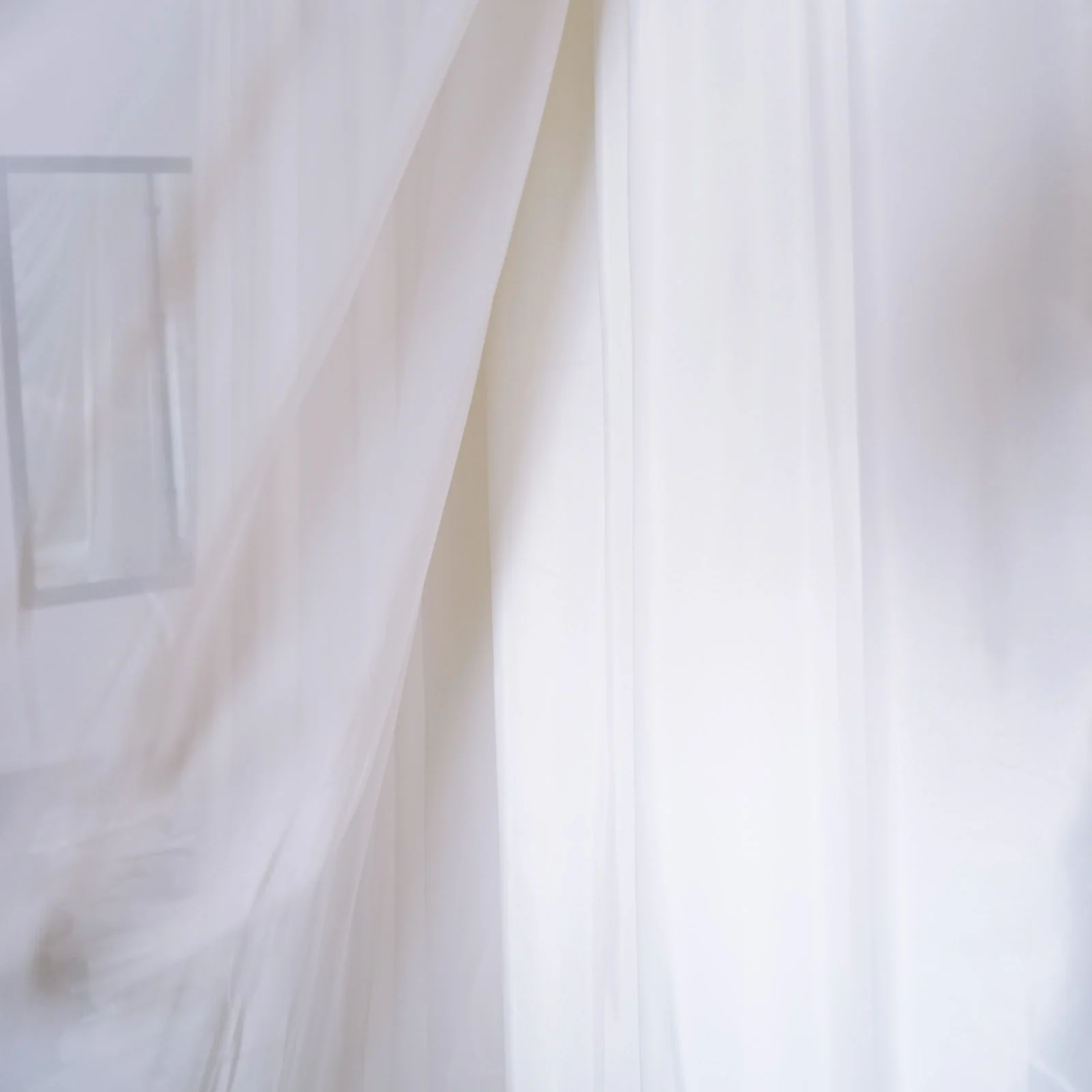 White Chiffon Polyester Backdrop Drape  Curtain, Dual Layer Event Divider Panel with Rod Pockets - 20ftx10ft - Image 7