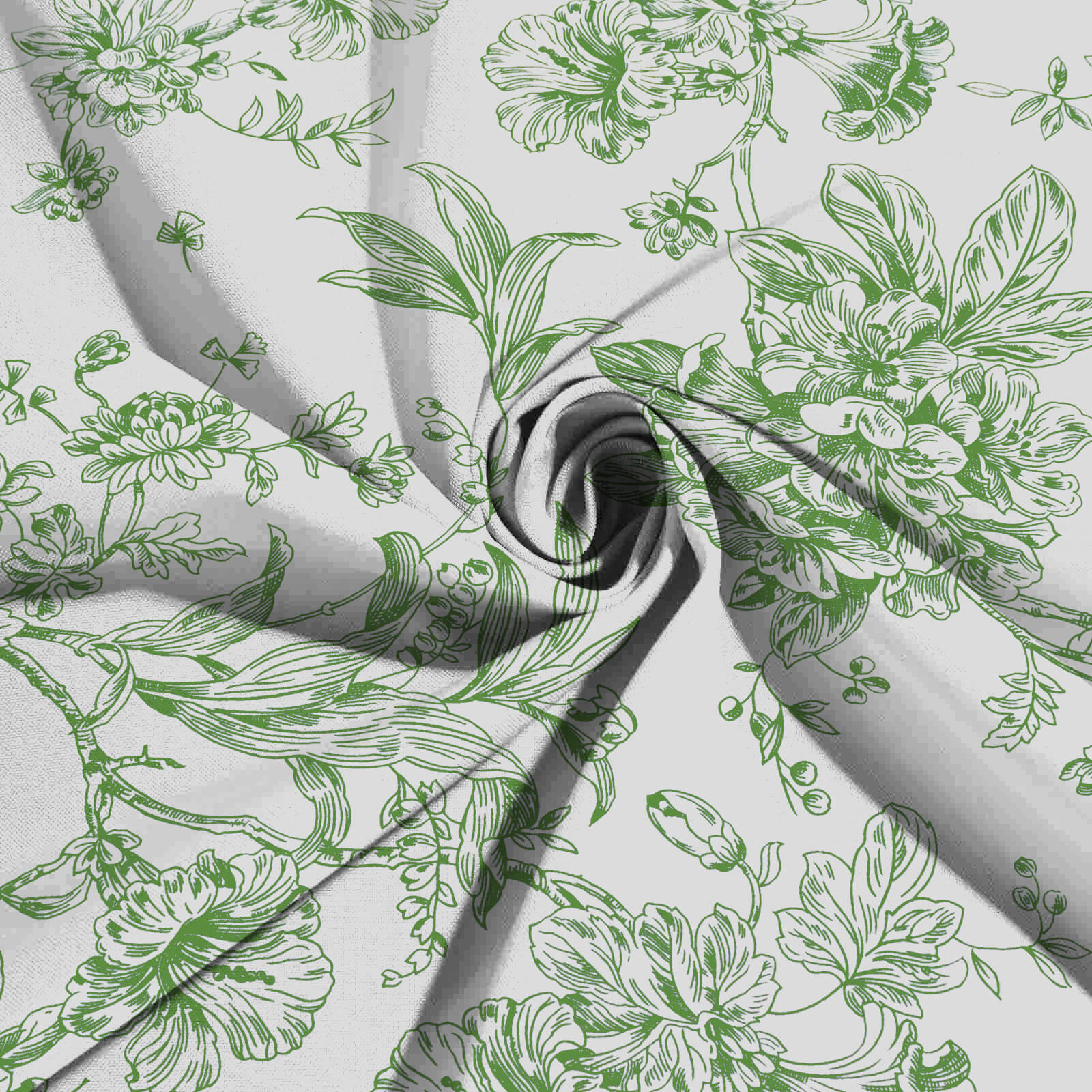 Polyester Rectangular Tablecloth 90"x132" White with Dusty Sage Green French Toile Pattern - Sophisticated Seamless Table Cover for Chic Weddings & Events - Image 7