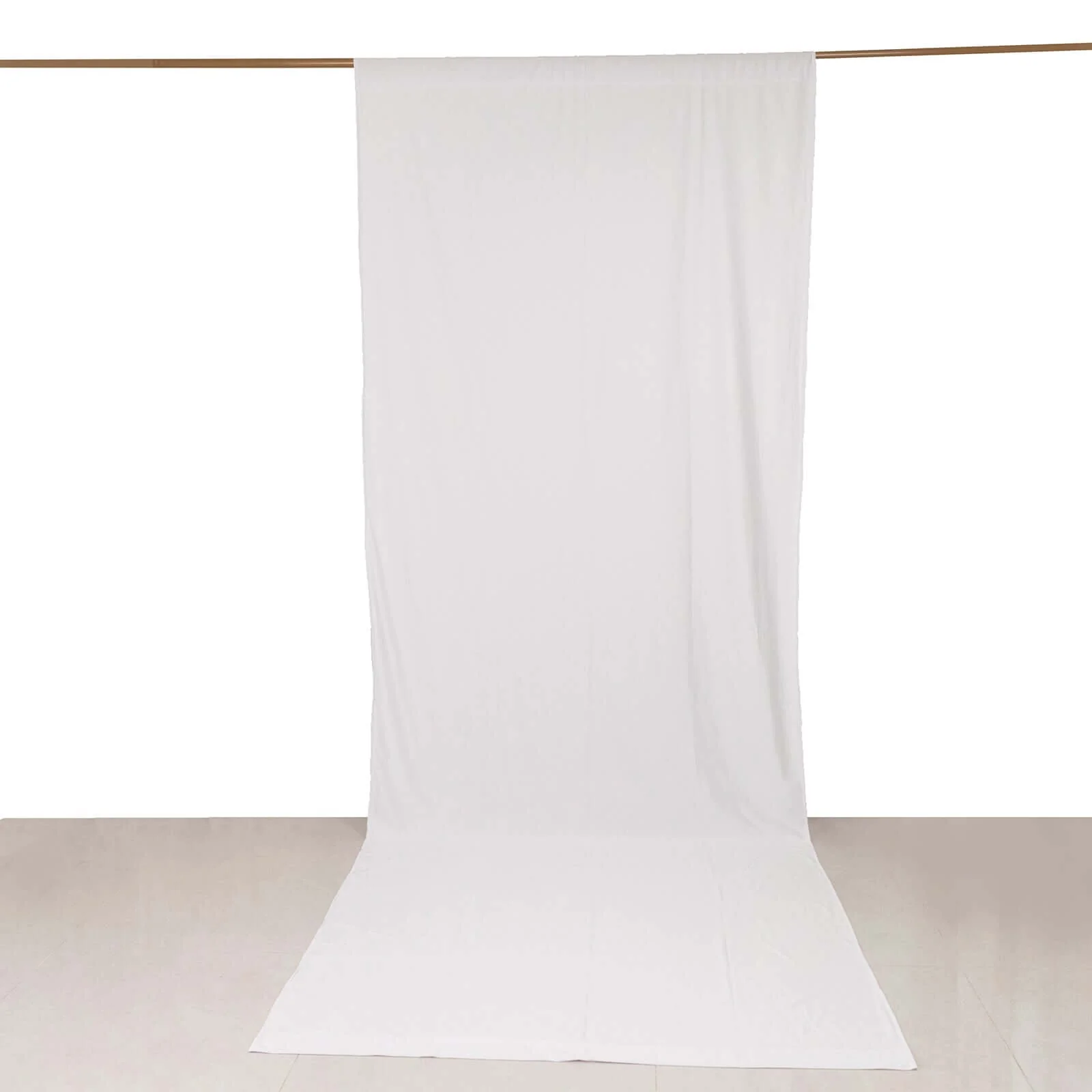 White Scuba Polyester Backdrop Drape Curtain, Durable Flame Resistant Event Divider Panel Wrinkle Free With Rod Pockets - 5ftx14ft - Image 7