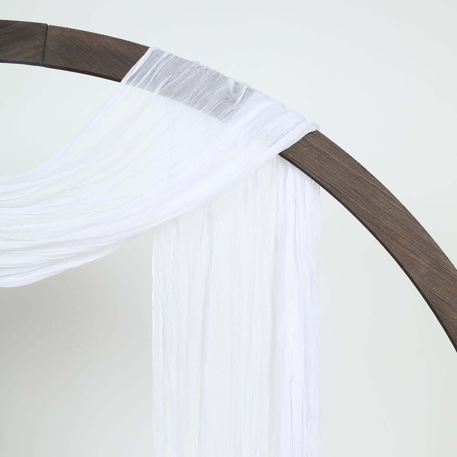 White Gauze Cheesecloth Draping Fabric Wedding Arch Decorations, Window Scarf Valance Drapes, Boho Arbor Long Curtain Panel 20ft - Image 8