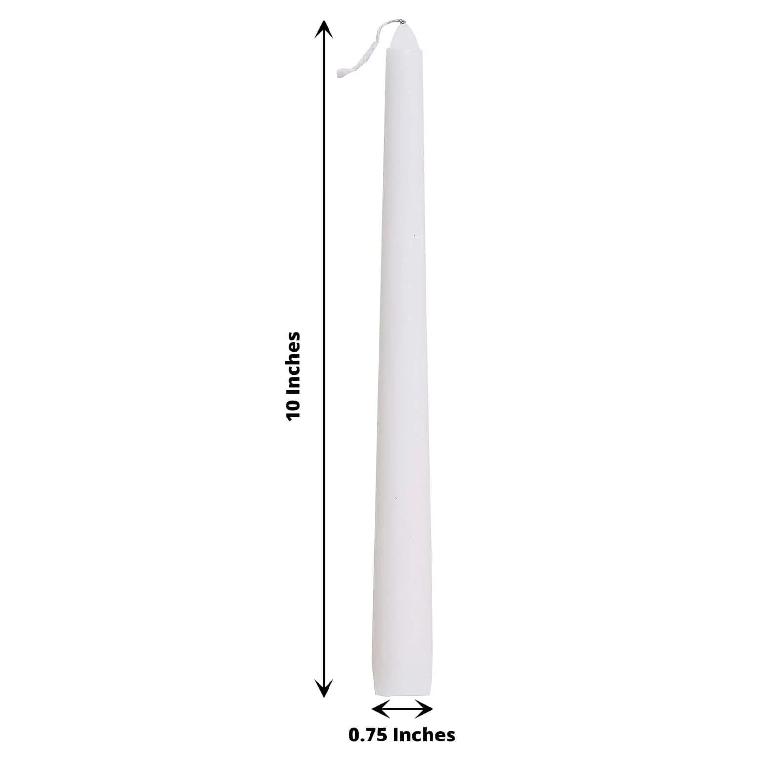 10-Pack Taper Candles 10" Premium Wax Design White - Unscented Candles for Stylish Settings - Image 3