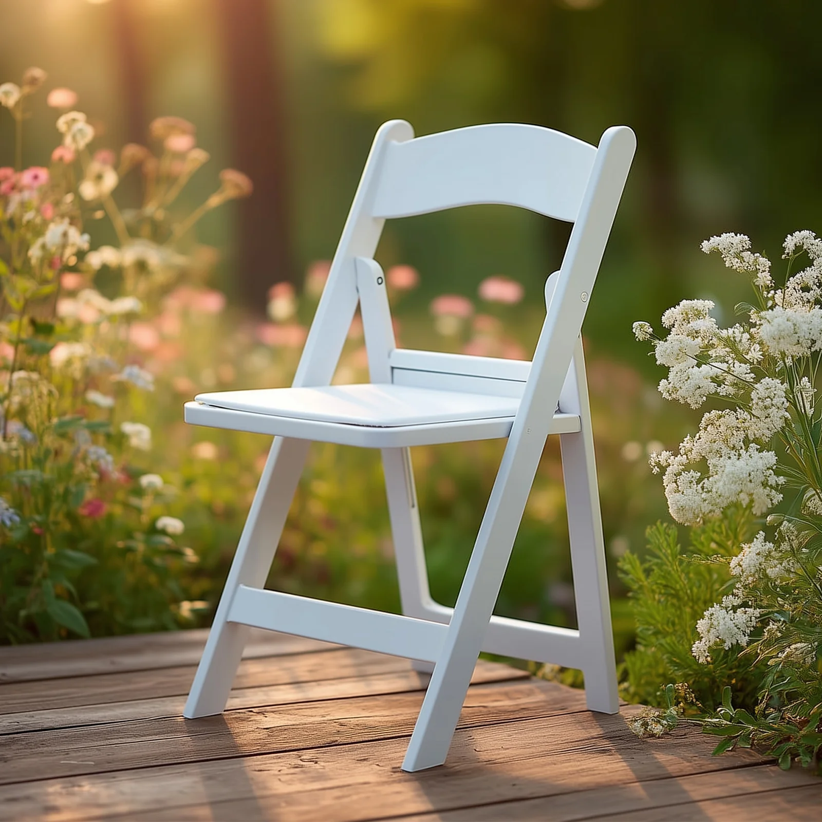 8-Pack Resin Folding Chairs White with Vinyl Padded Seat – Durable Design for Weddings & Indoor/Outdoor Events - Image 8