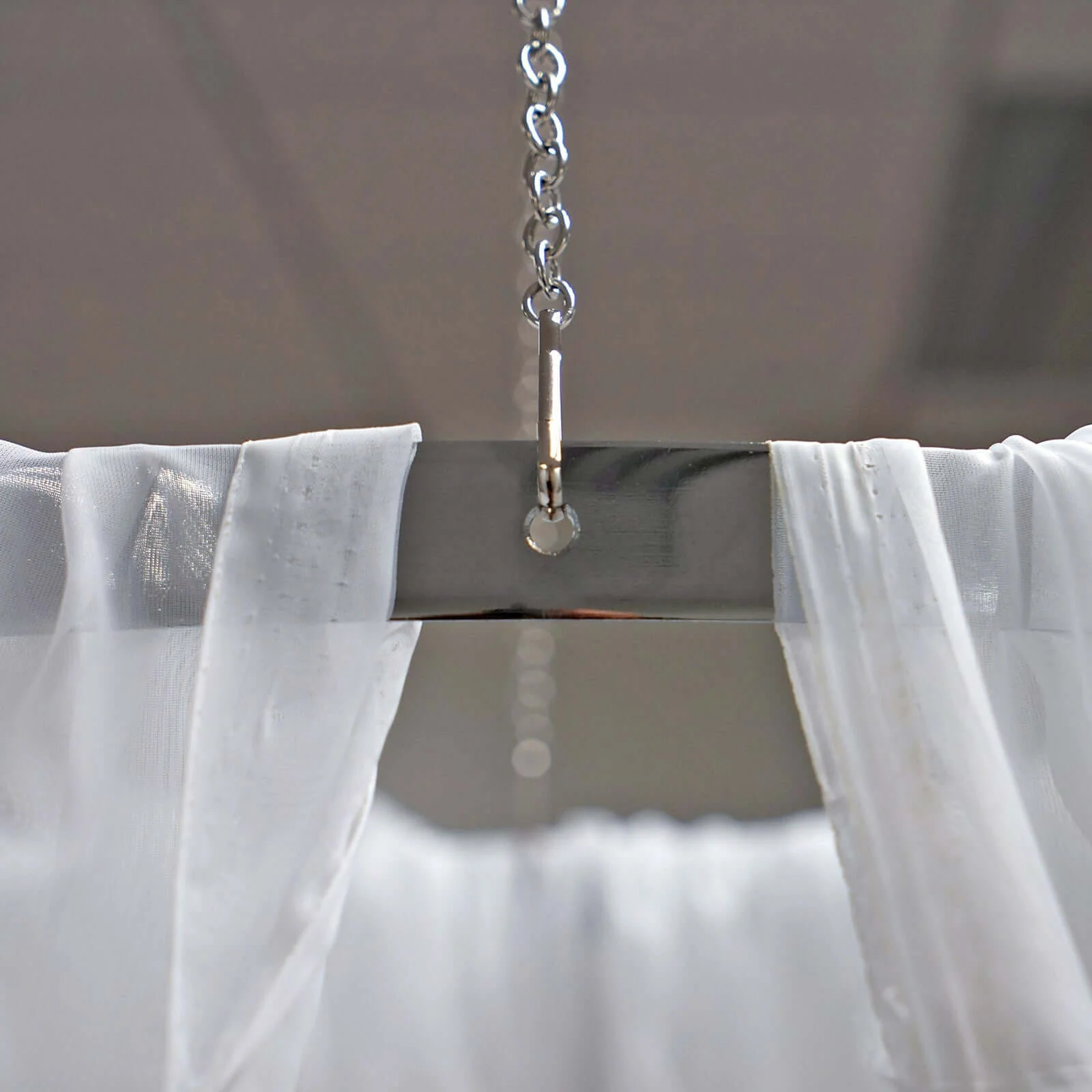 White Sheer Ceiling/Curtain Draping Panels Durable Flame Resistant Fabric 10ftx30ft - Image 2