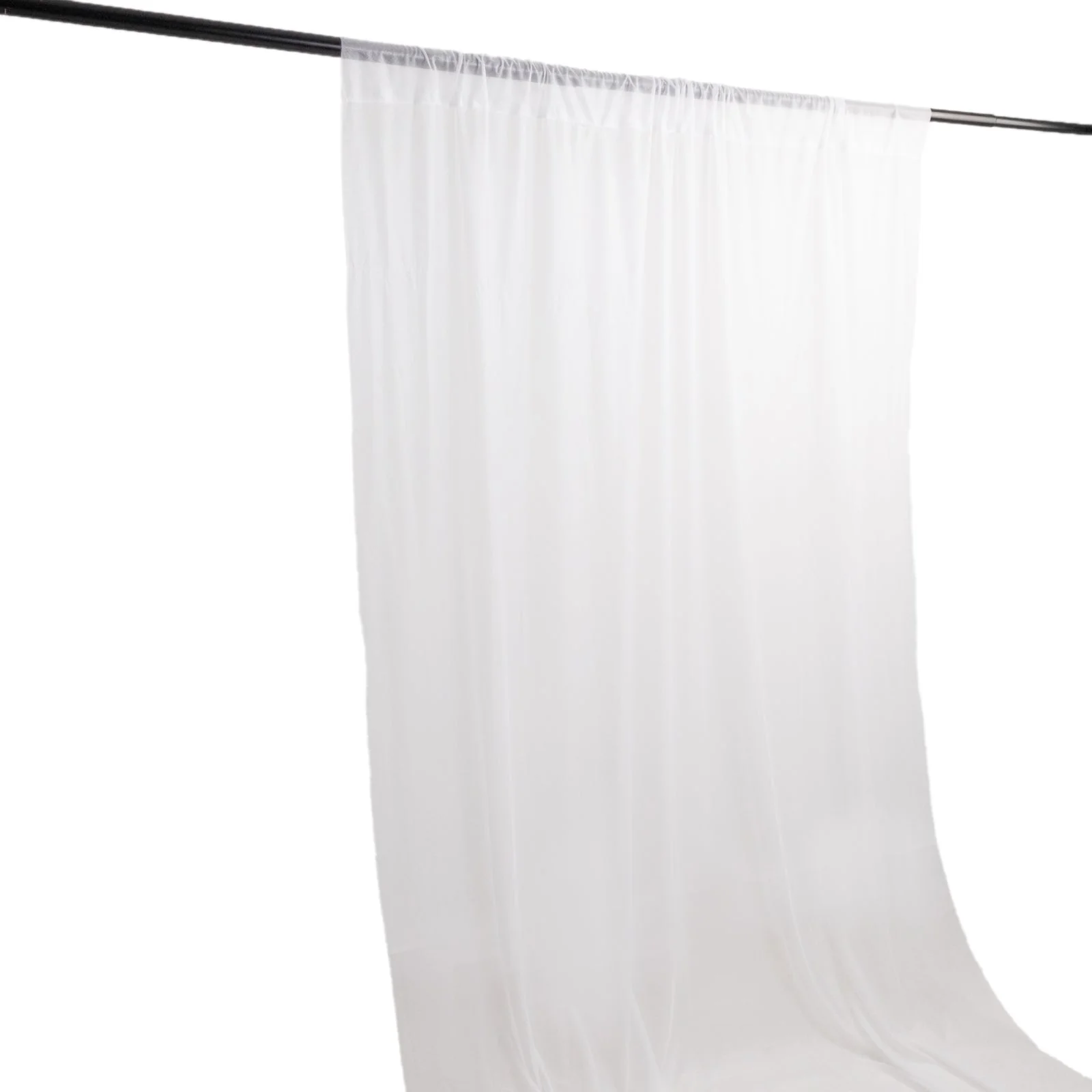 Sheer Wedding Arch Drape – 5ftx14ft White Sheer Curtain Backdrop, Ceiling Drapery Panel - Image 7