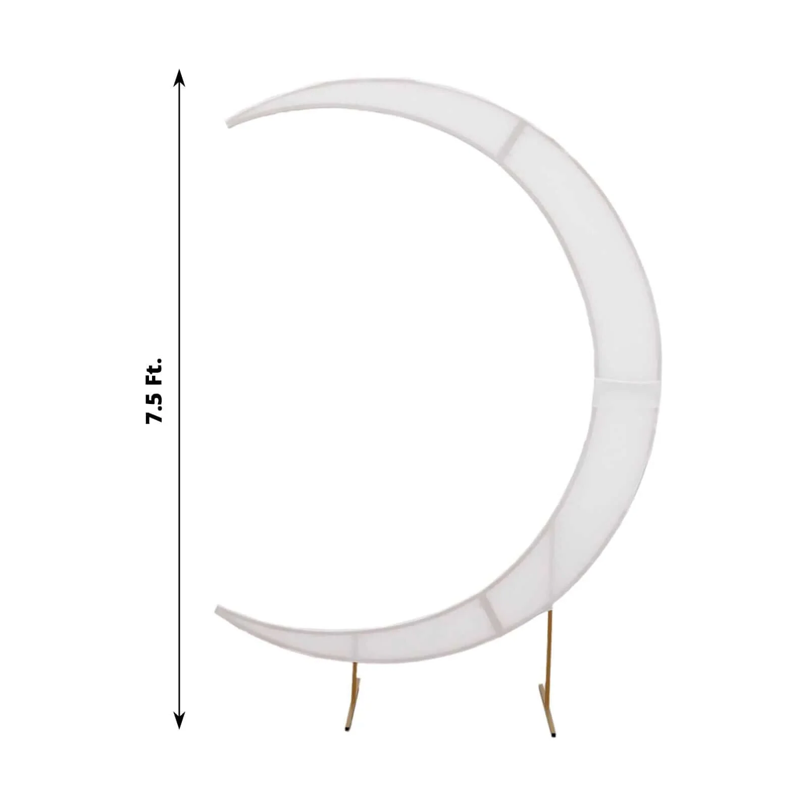 White Spandex Crescent Moon Chiara Backdrop Stand Cover, Custom Fitted Wedding Arch Cover - 7.5ft - Image 3