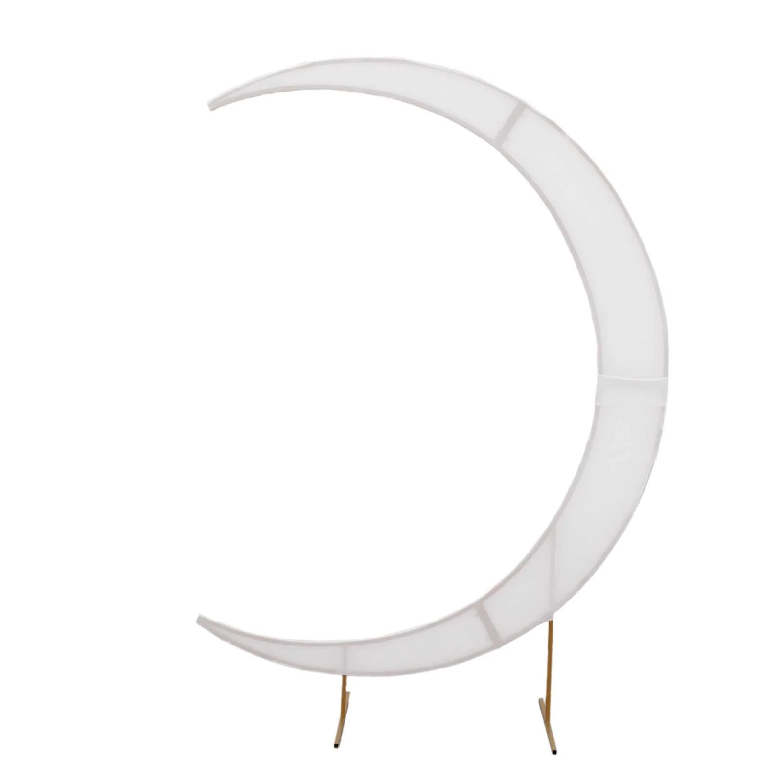 White Spandex Crescent Moon Chiara Backdrop Stand Cover, Custom Fitted Wedding Arch Cover - 7.5ft - Image 8