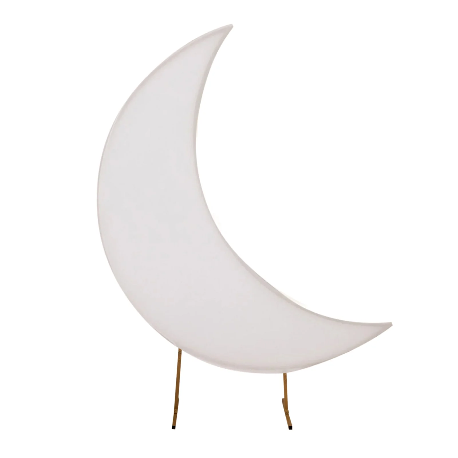 White Spandex Crescent Moon Wedding Arch Cover, Custom Stretch Fitted Chiara Backdrop Stand Cover - 6.5ft - Image 7