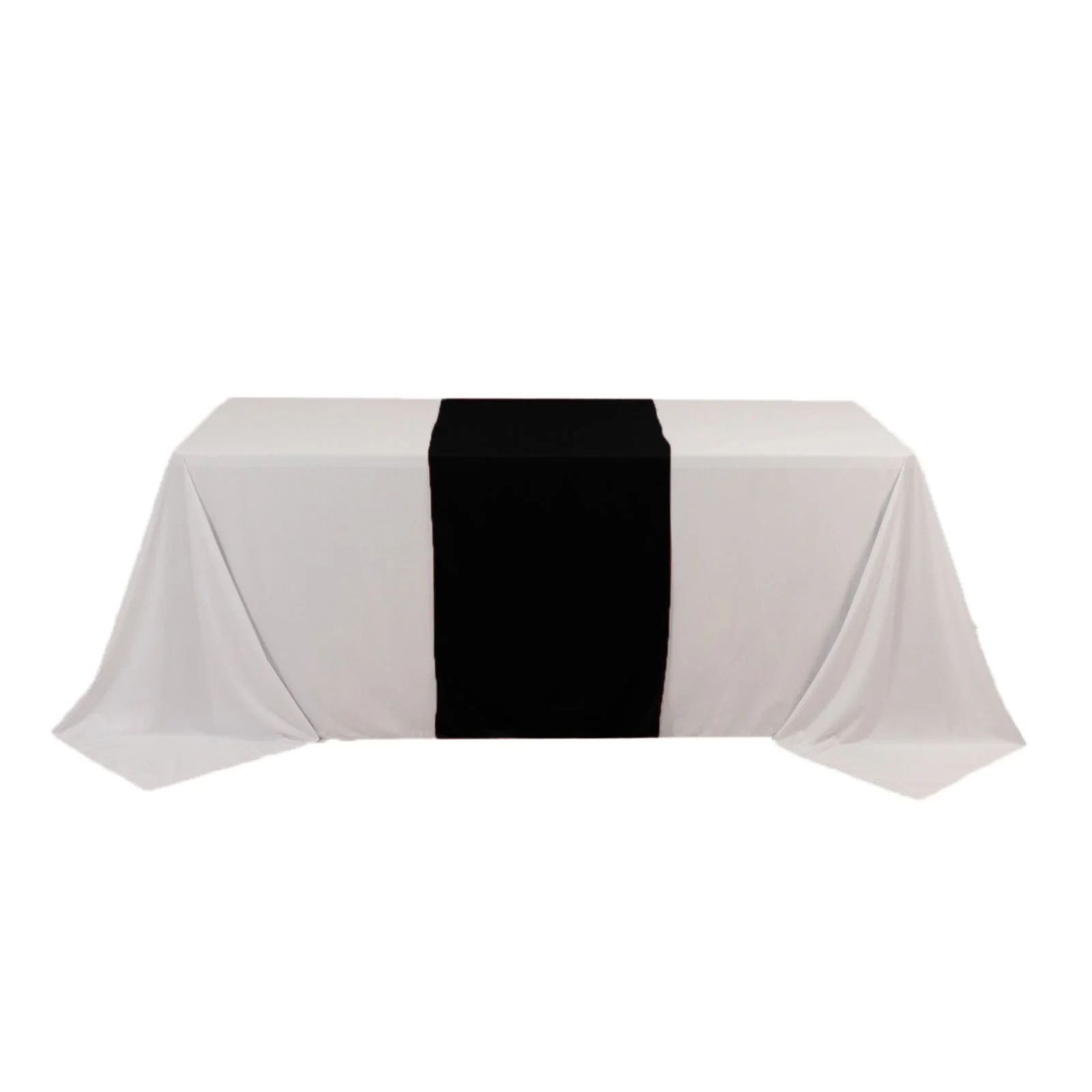 Wide Polyester Table Runner 24"x72" Black - Durable Trade Show and Exhibitions Table Decor - Image 6