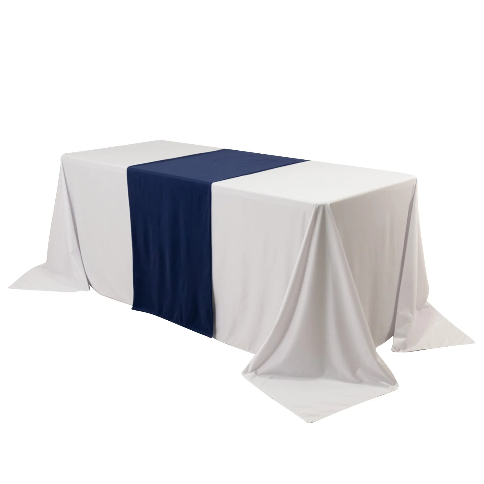 Wide Polyester Table Runner 24"x72" Navy Blue - Durable Trade Show and Exhibitions Table Decor - Image 3