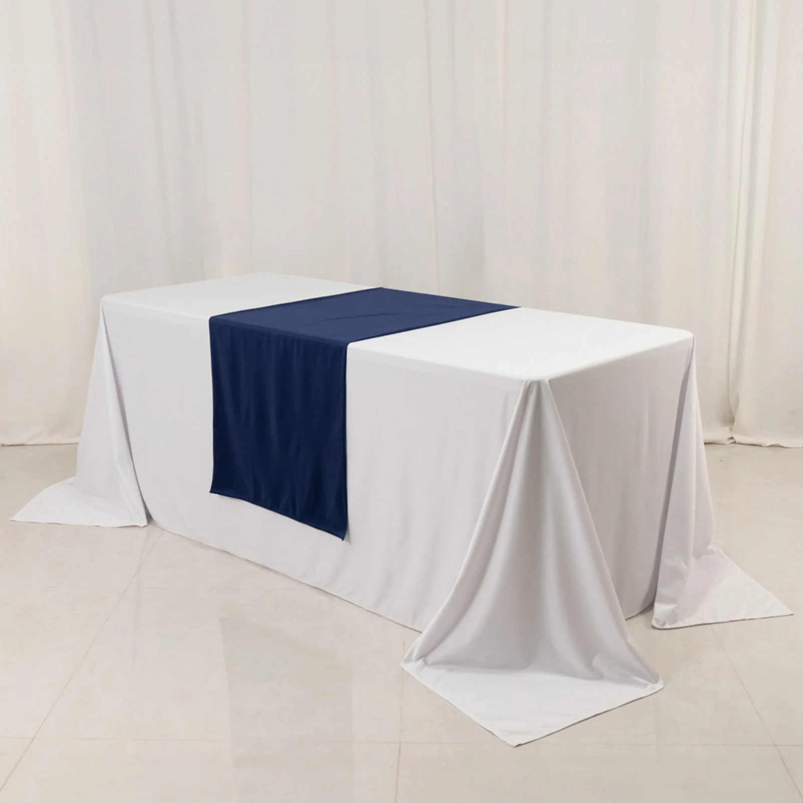 Wide Polyester Table Runner 24"x72" Navy Blue - Durable Trade Show and Exhibitions Table Decor - Image 8