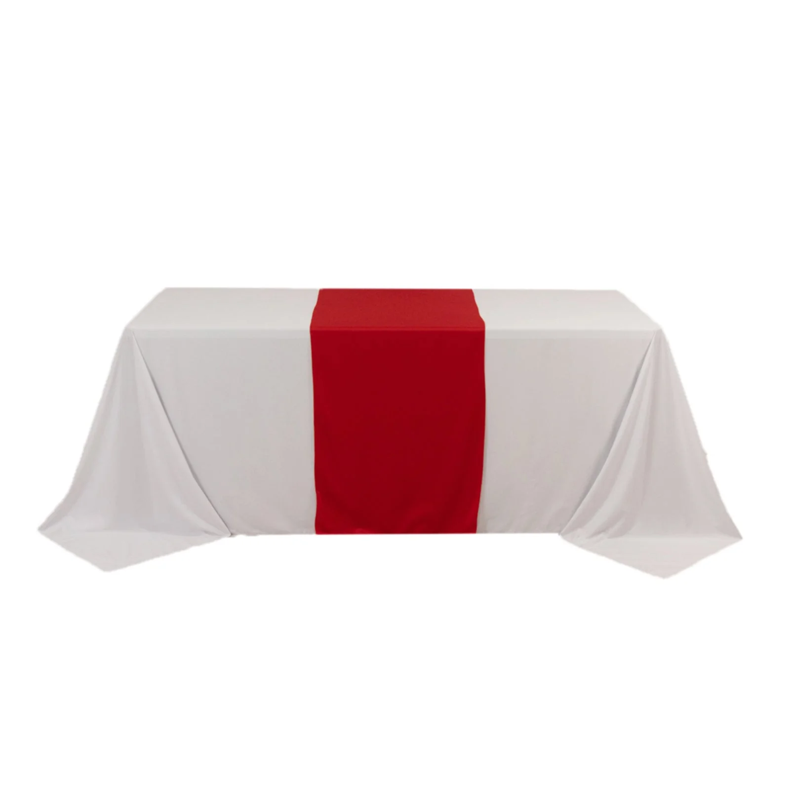 Wide Polyester Table Runner 24"x72" Red - Durable Trade Show and Exhibitions Table Decor - Image 6