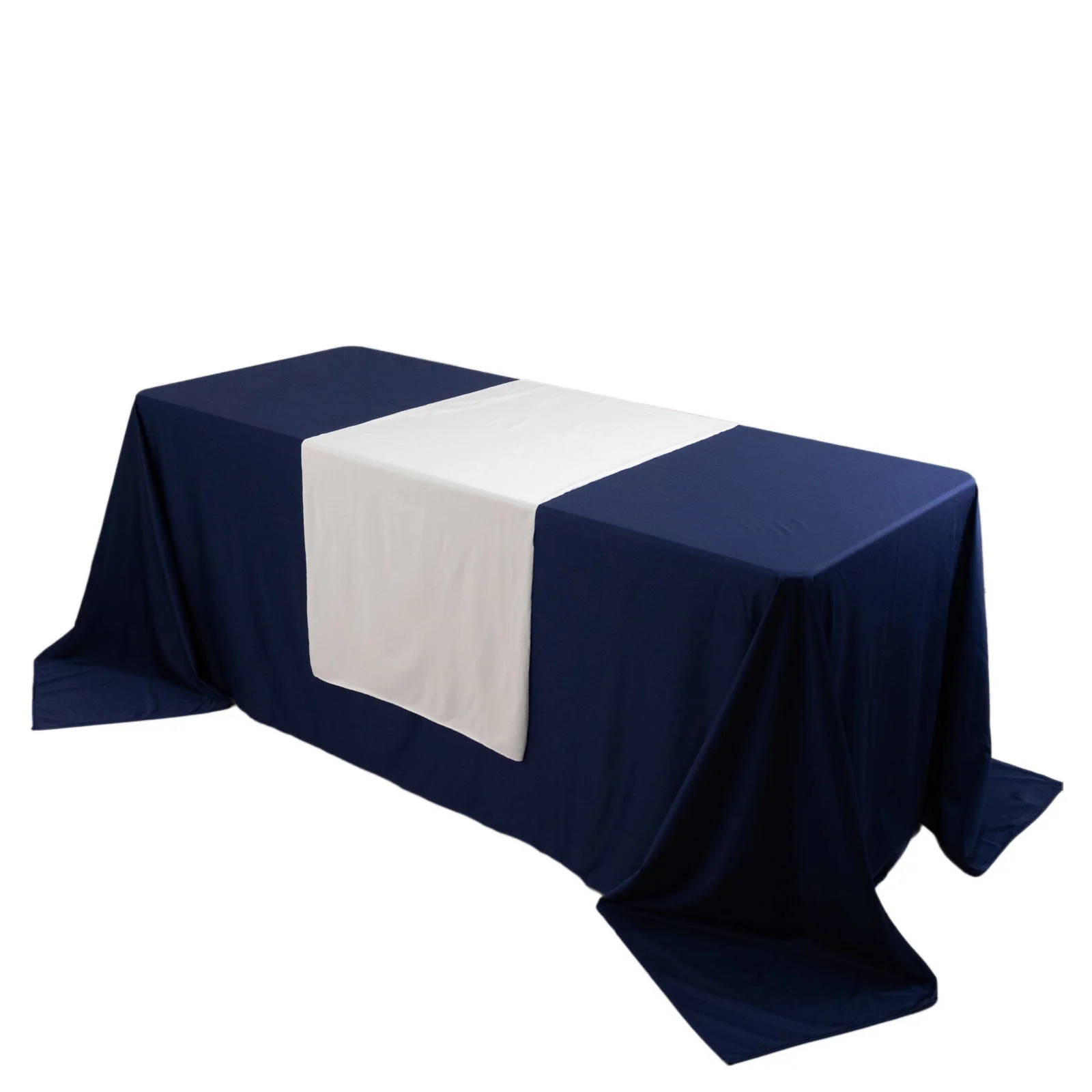 Wide Polyester Table Runner 24"x72" White - Durable Trade Show and Exhibitions Table Decor - Image 3