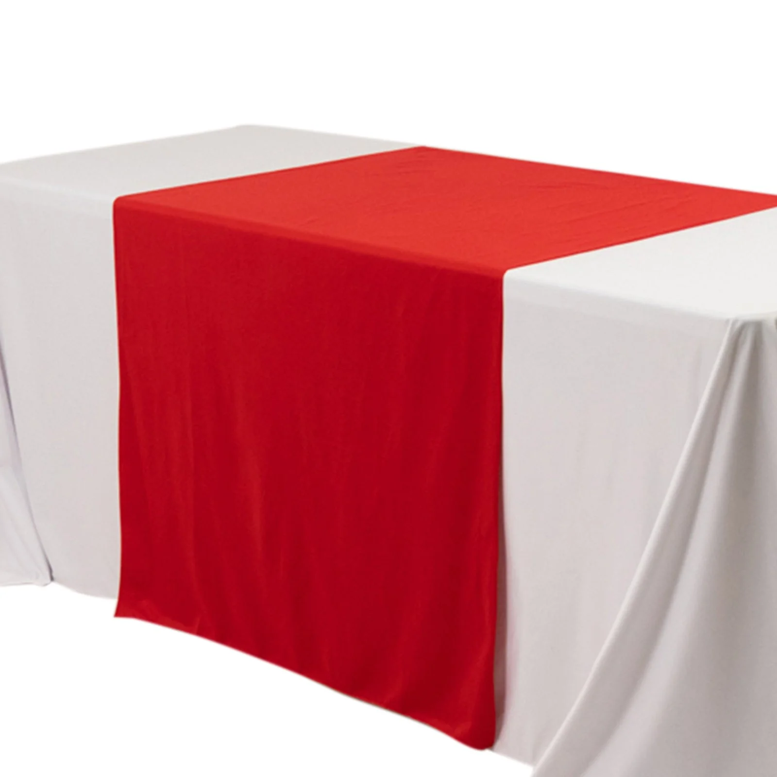 Wide Polyester Table Runner 36"x72" Red - Durable Trade Show and Exhibitions Table Decor - Image 3