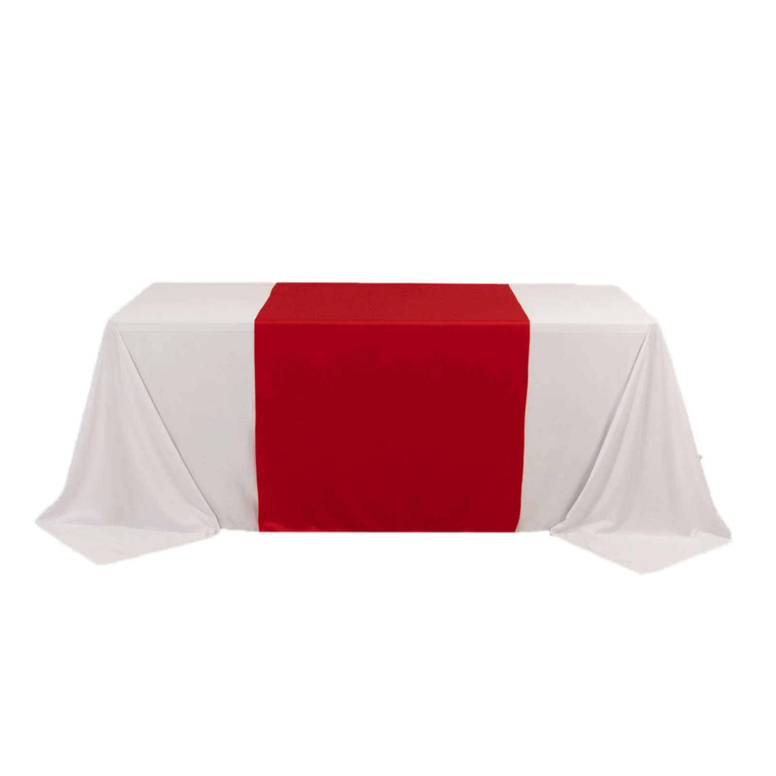 Wide Polyester Table Runner 36"x72" Red - Durable Trade Show and Exhibitions Table Decor - Image 6