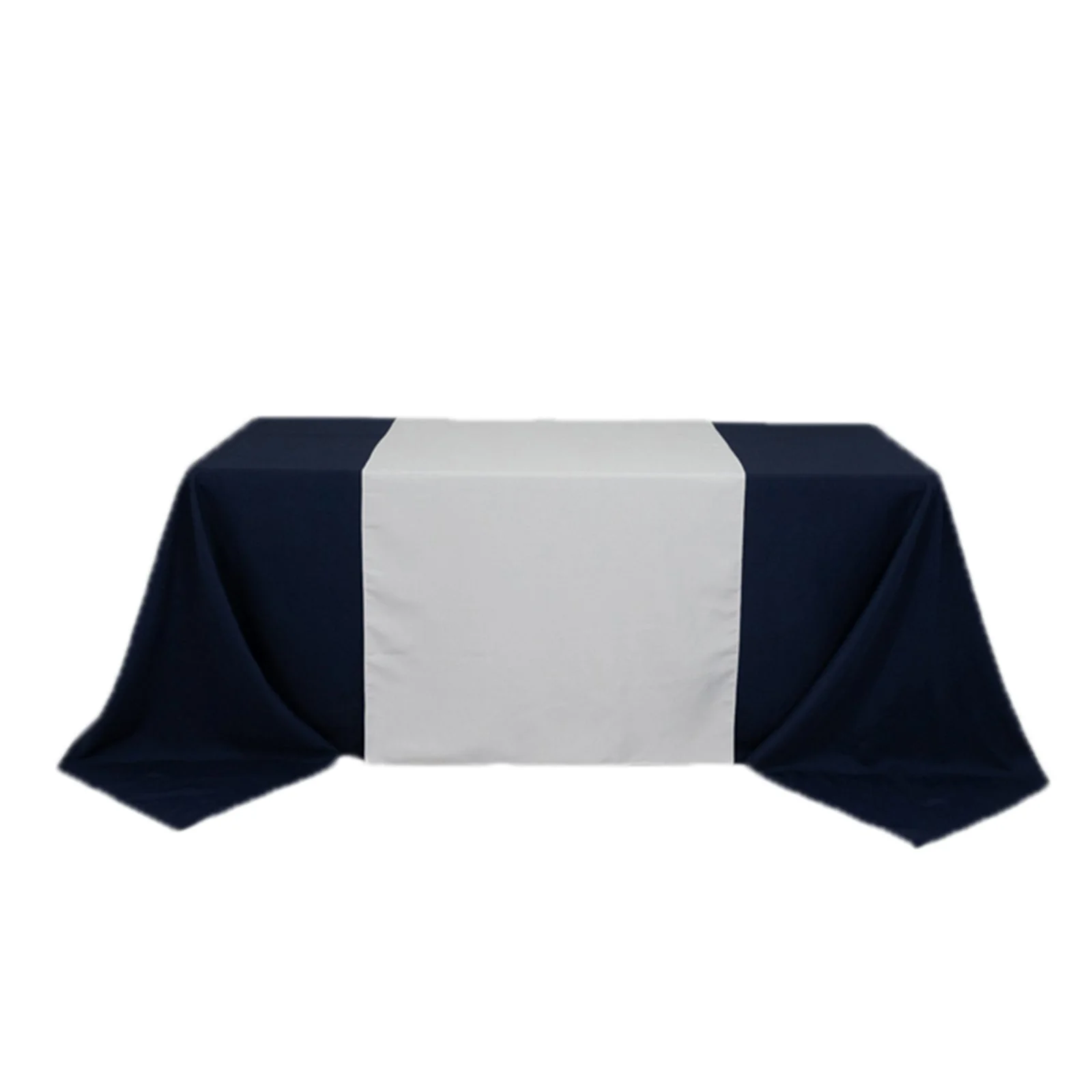 Wide Polyester Table Runner 36"x72" White - Durable Trade Show and Exhibitions Table Decor - Image 8