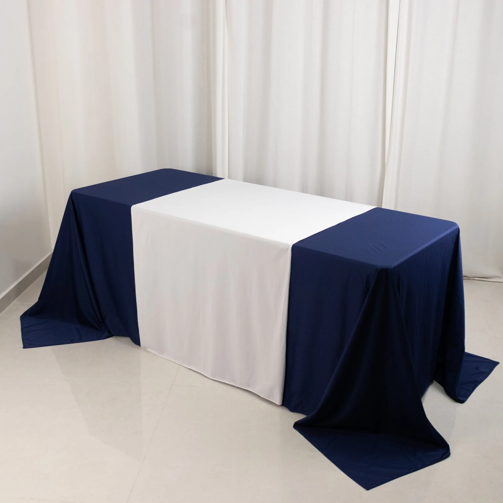 Wide Premium Polyester Table Runner 36"x72" White - Sublimation Printable Banner for Events & Decor